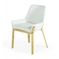 Gfancy Fixtures Dining Chair, White & Gold GF3096033
